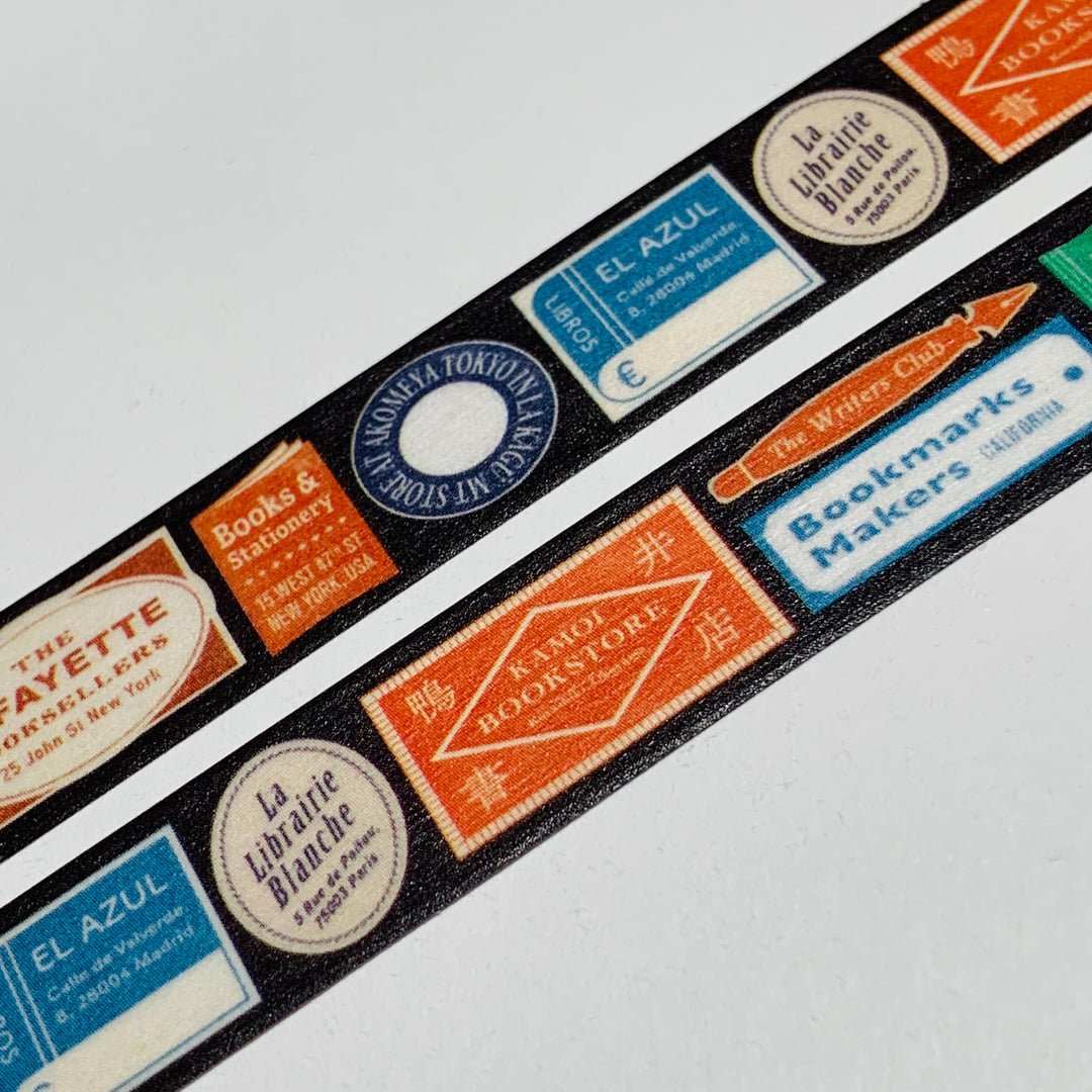 LIMITED EDITION BOOK INSPIRATION LABELS MT Library Washi Tape ~ 1 Roll ~ 15mm x 7m (23 Feet)