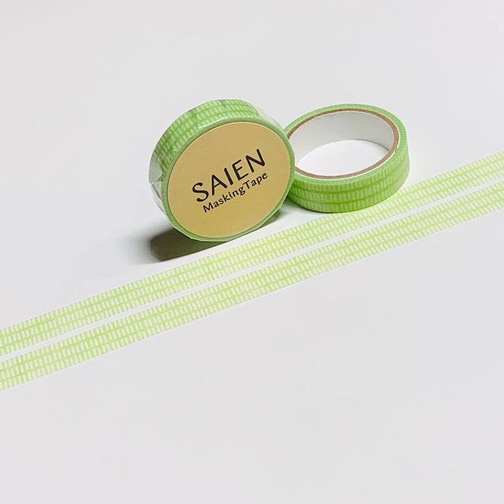 THIN PASTEL GREEN GRASS Saien Masking Washi Tape ~ 1 Roll ~ 10mm x 4m (13 Feet)