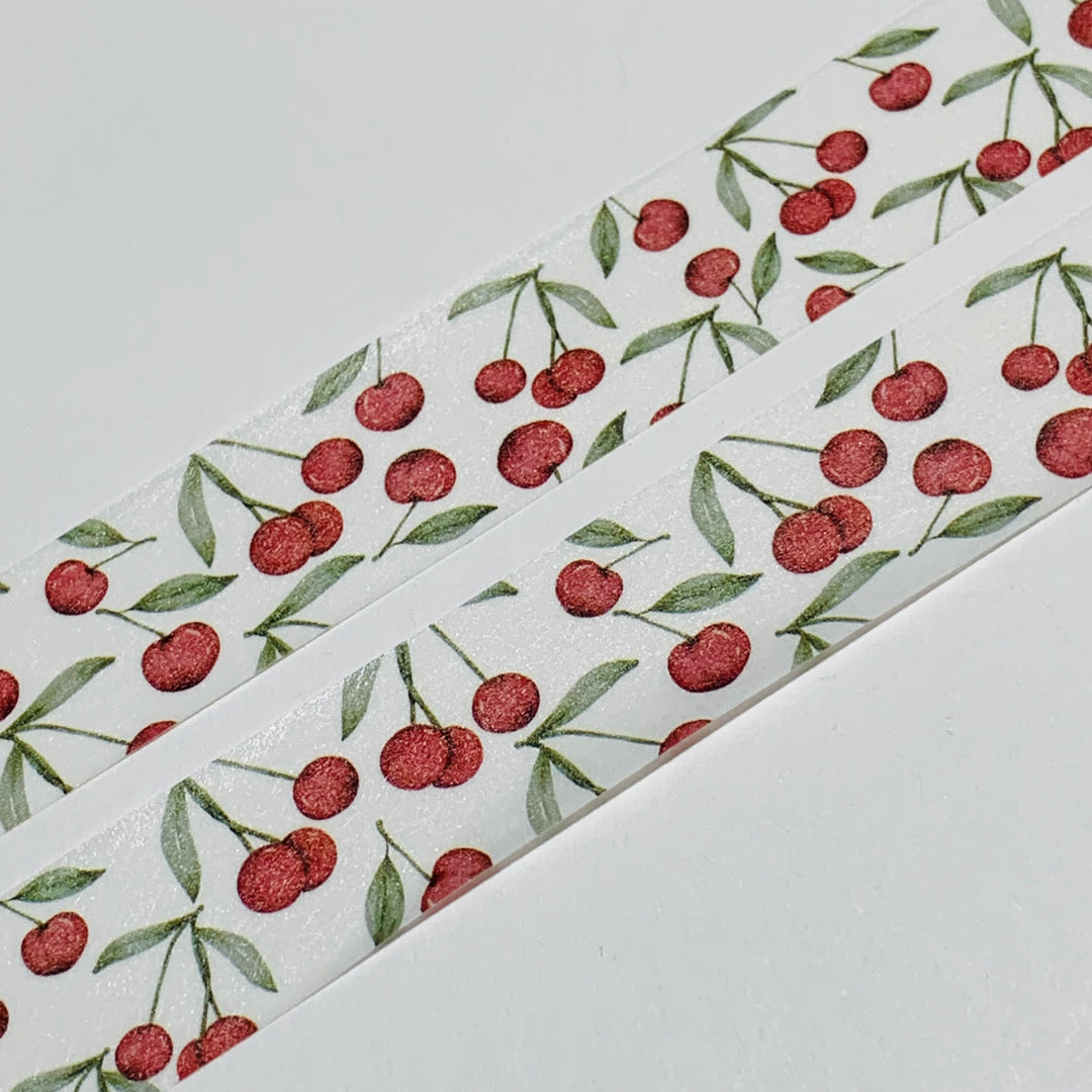 WATERCOLOR RED CHERRIES TREE Washi Tape ~ 1 Roll ~ 15mm x 10m (33 Feet)