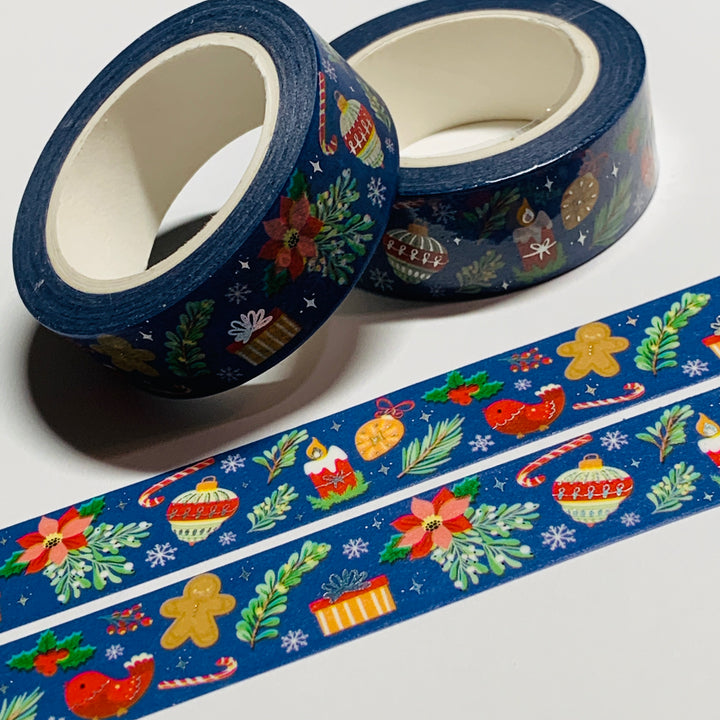 ADVENT CALENDAR ESSENTIALS Silver Foil Washi Tape ~ 1 Roll ~ 15mm x 10m (33 Feet)