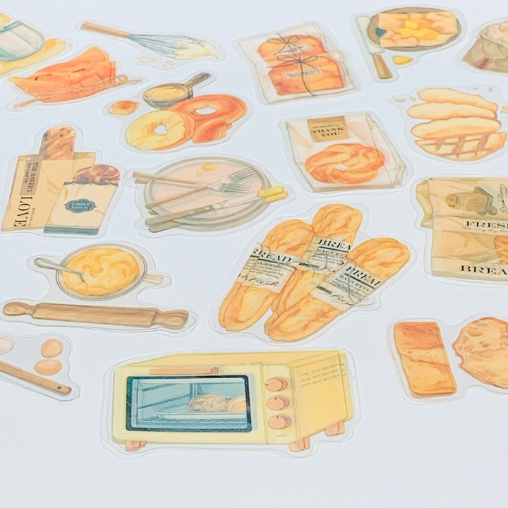 BREAD And PASTRY HOUSE Transparent Peelable Stickers  ~ 40 Pieces ~ 95-120mm Each