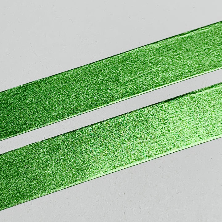 SUMMER GREEN METALLIC FOIL Solid MT Washi Tape - 1 Roll - 15mm x 7m (23 Feet)