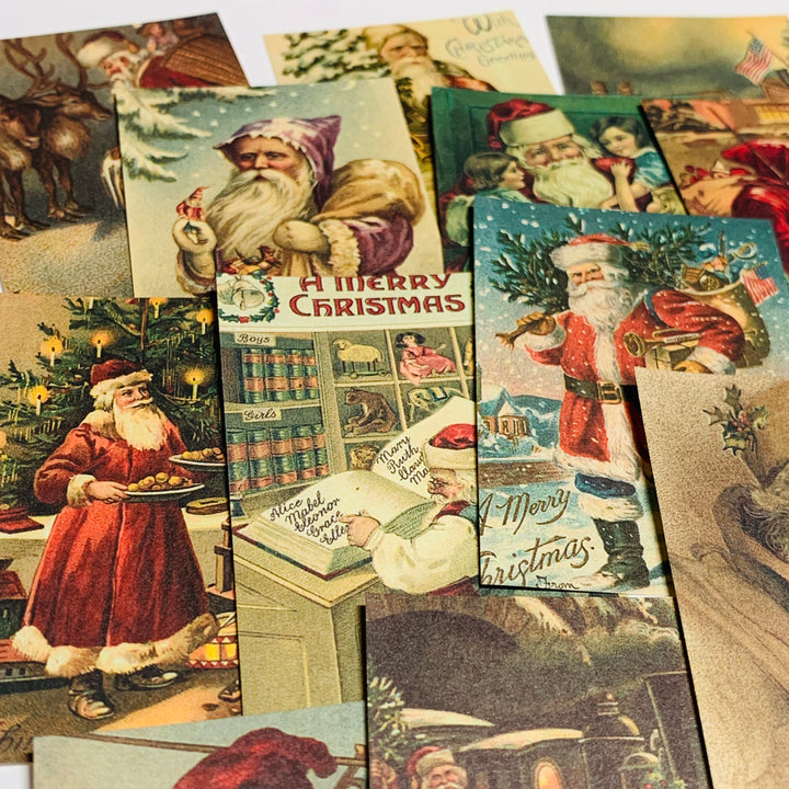 SANTA'S CHRISTMAS EVE Delivery Christmas Booklet of Ephemera Sheets ~ 100 Sheets ~ 1.5 x 2.5 Inches