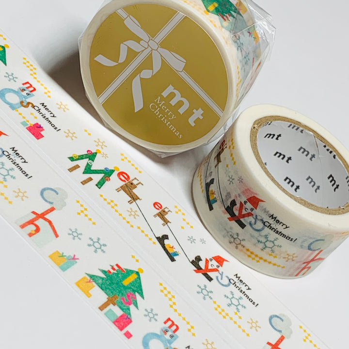 EMBROIDERY TYPE CHRISTMAS MT Washi Tape ~ 1 Roll ~ 23mm x 7m (23 Feet)