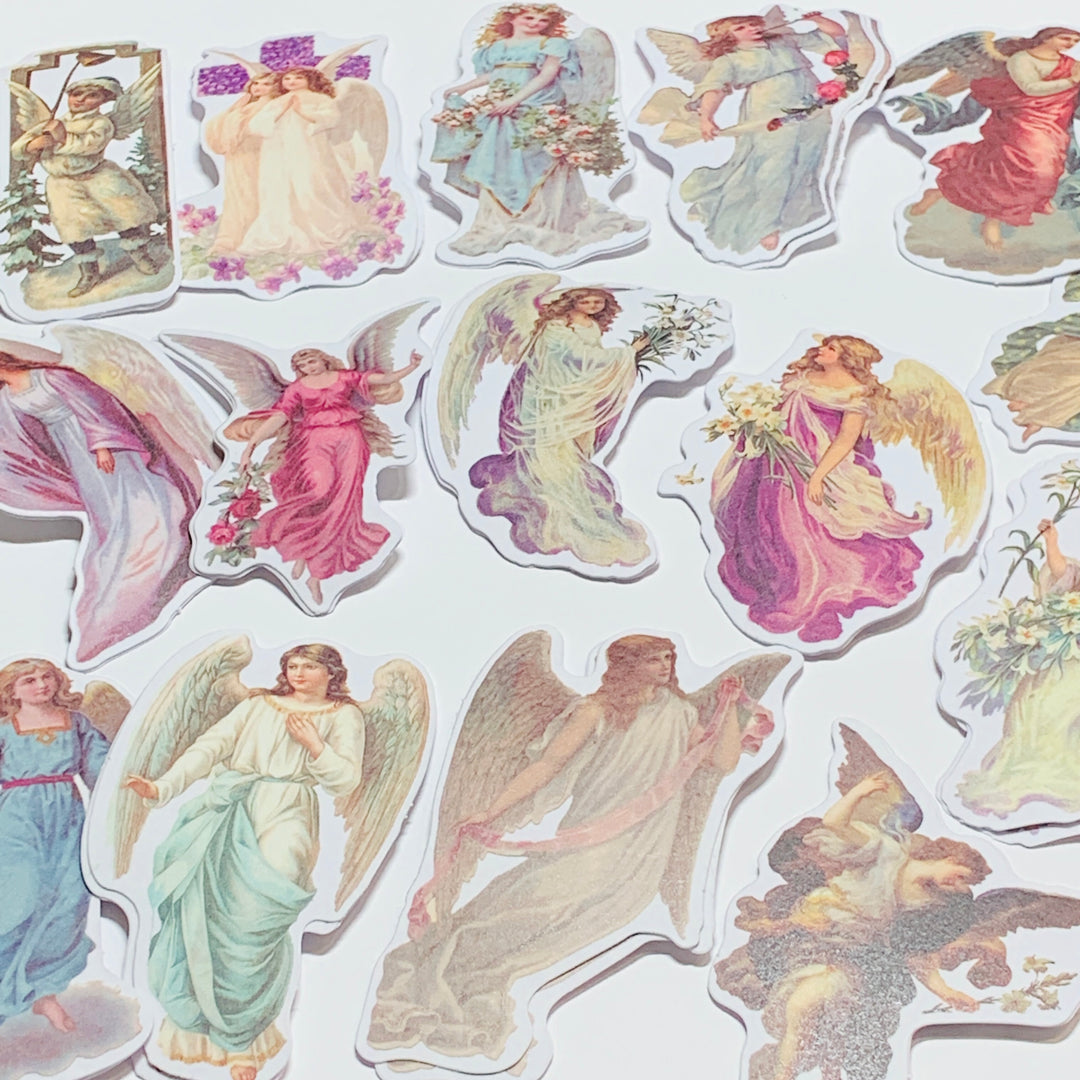 CHRISTMAS ANGELS With WINGS Stickers ~ 45 Pieces ~ 55 x 85mm Each