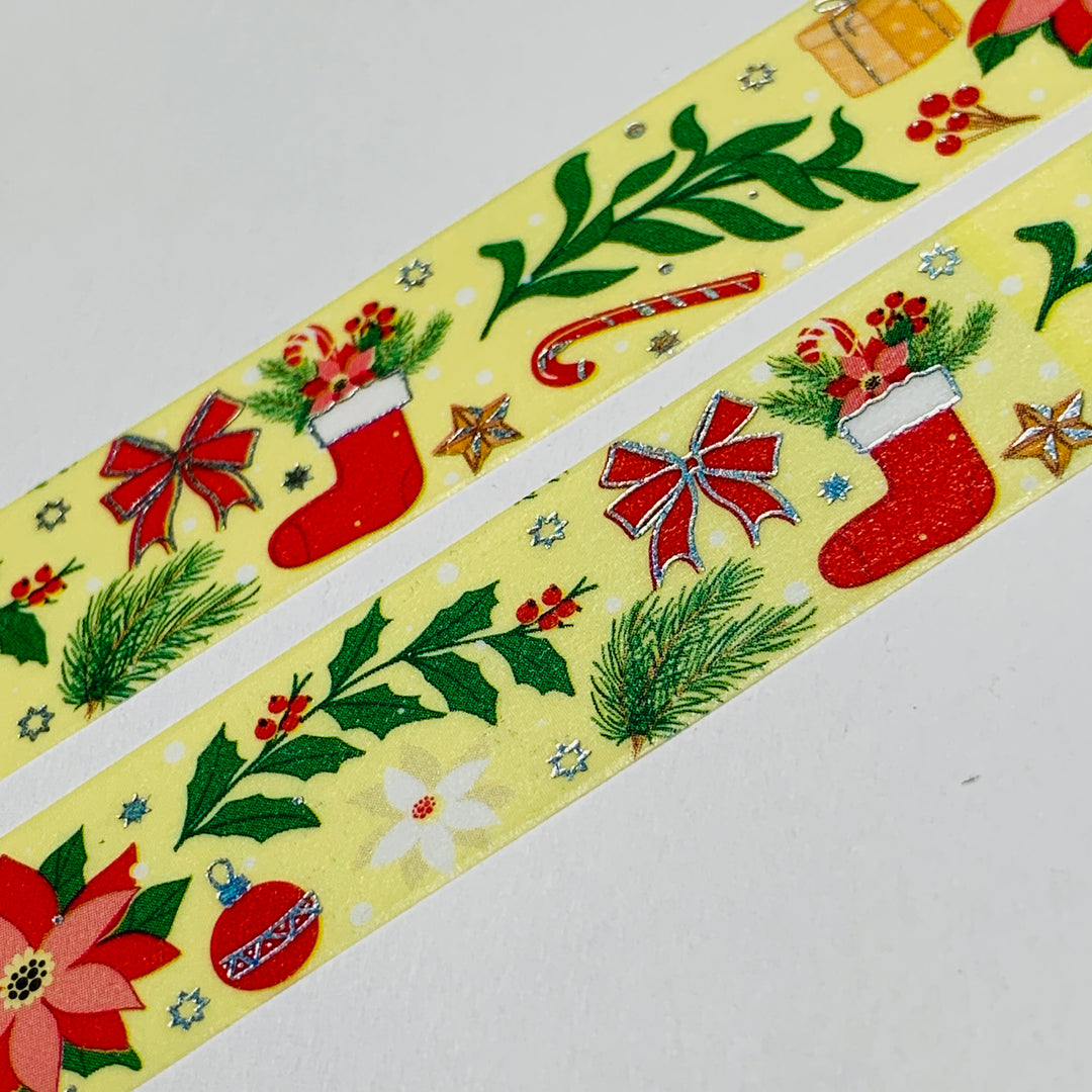 A FEW Of My FAVORITE CHRISTMAS THINGS Silver Foil Washi Tape ~ 1 Roll ~ 15mm x 10m (33 Feet)