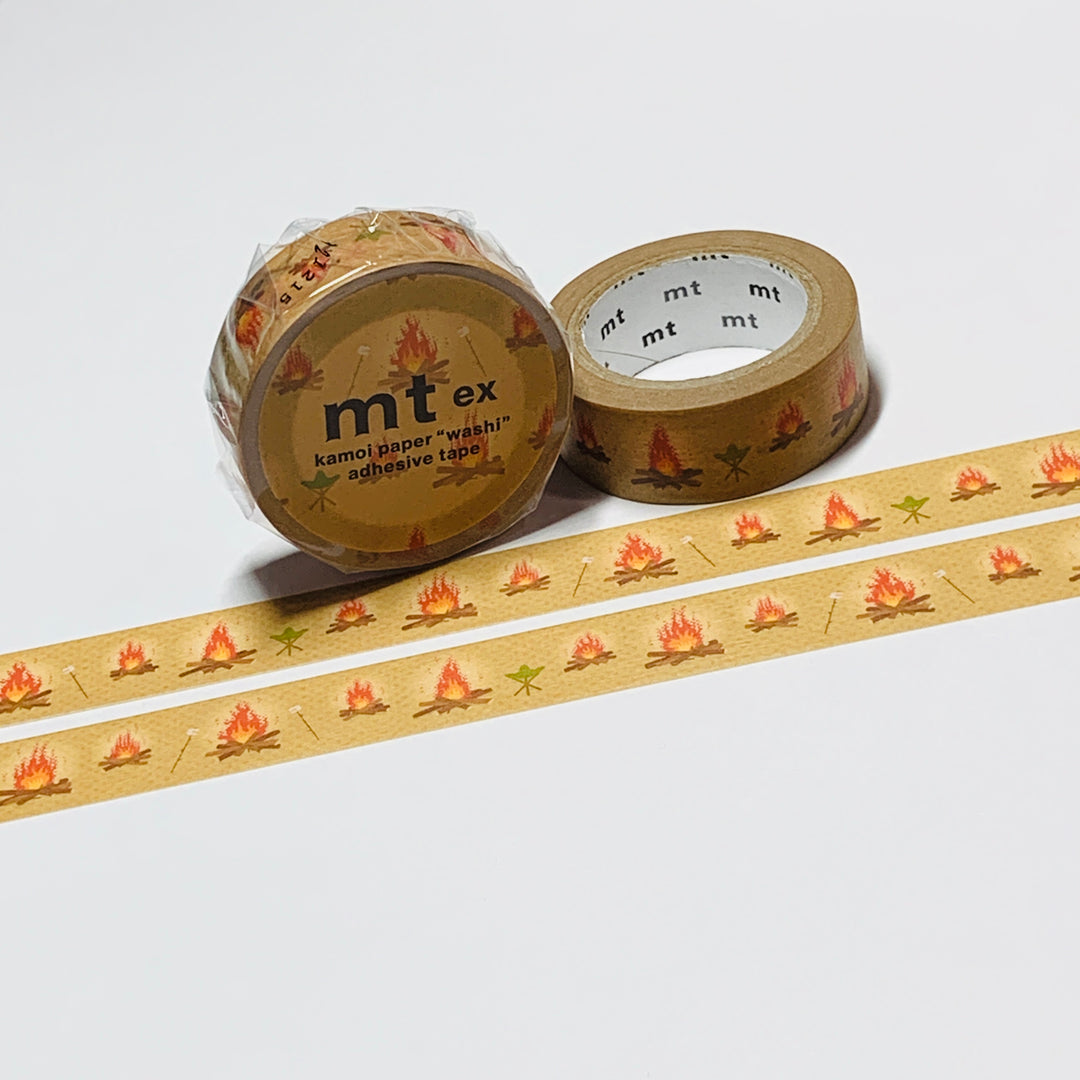 CAMPGROUND BONFIRE MT Autumn Floral Washi Tape ~ 1 Roll ~ 15mm x 7m (23 Feet)