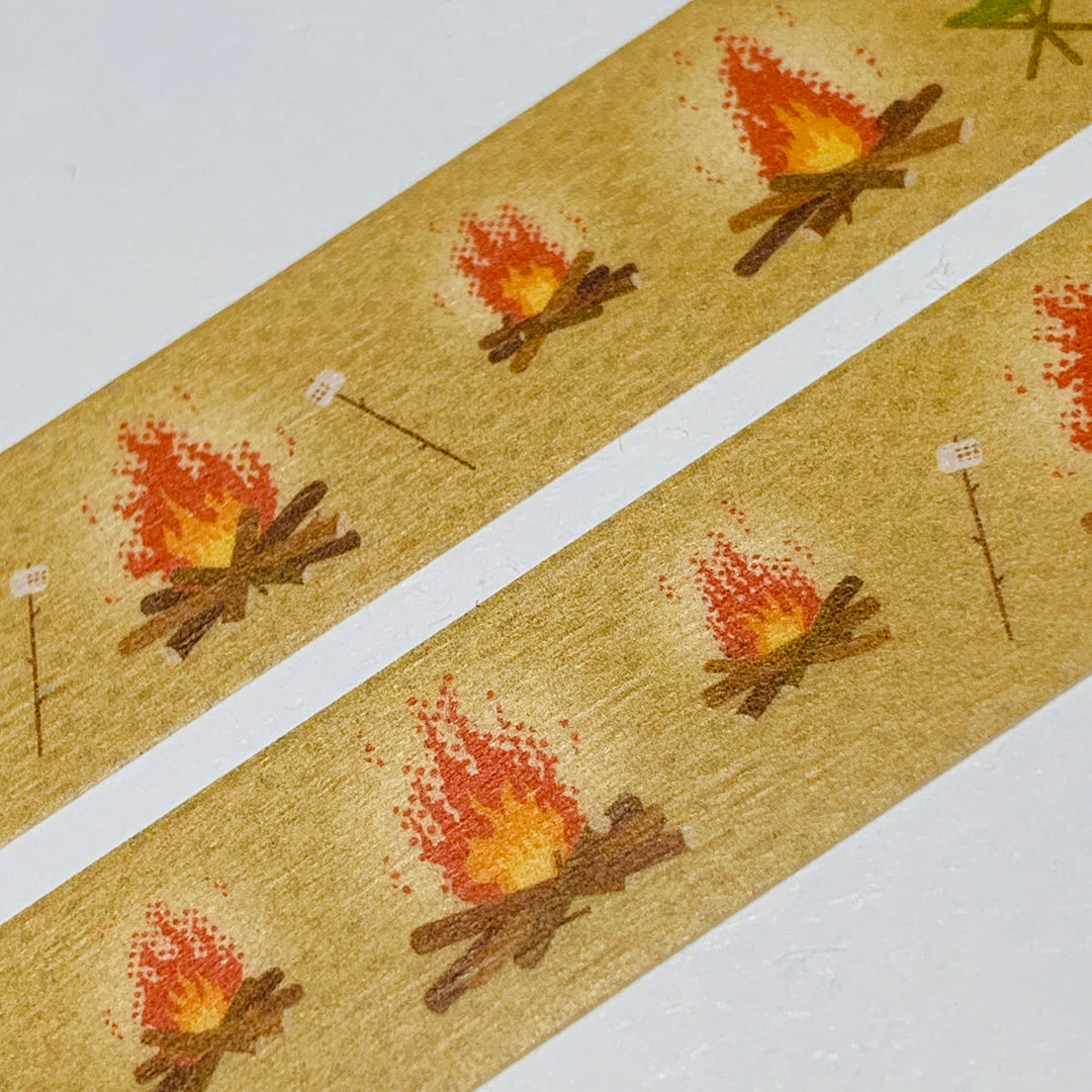 CAMPGROUND BONFIRE MT Autumn Floral Washi Tape ~ 1 Roll ~ 15mm x 7m (23 Feet)