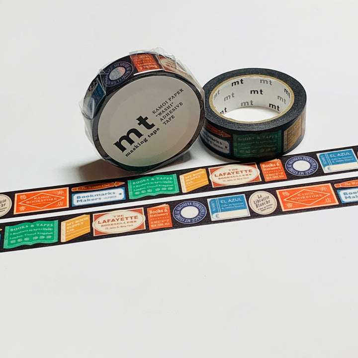 LIMITED EDITION BOOK INSPIRATION LABELS MT Library Washi Tape ~ 1 Roll ~ 15mm x 7m (23 Feet)