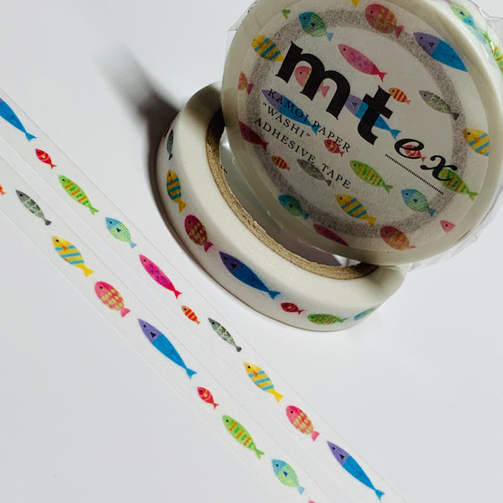 FISH DROP LINE Thin Line Mt Washi Tape ~ 1 Roll ~ 7mm x 7m (23 Feet)