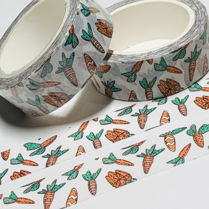 BUNCHES OF CARROTS COLLAGE Easter Washi Tape - 1 Roll - 15mm x 10m (33 Feet)