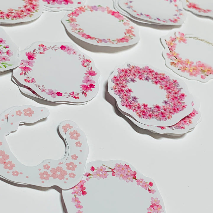 SURROUNDED By FLOWER WREATHS Peelable Stickers  ~ 465Pieces ~ 38mm Each