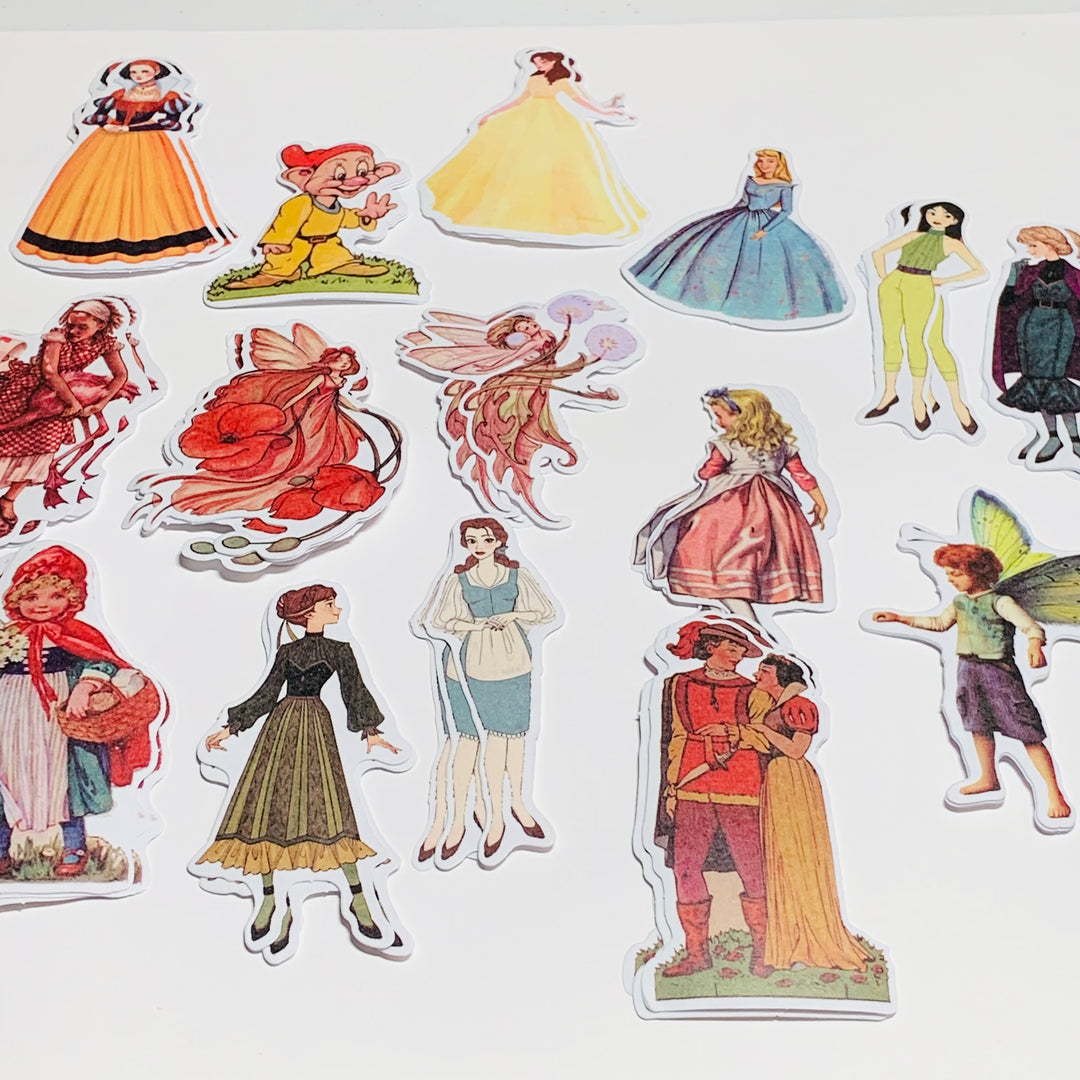 FAIRIES And PRINCESSES FANTASY Peelable Stickers  ~ 45 Pieces ~ Each Sticker is 55mm x 85mm