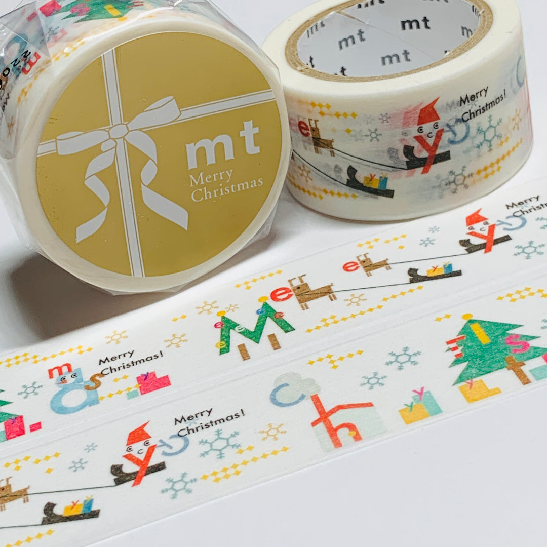 EMBROIDERY TYPE CHRISTMAS MT Washi Tape ~ 1 Roll ~ 23mm x 7m (23 Feet)