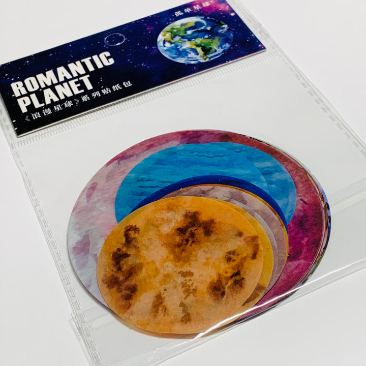 EARTHLY SURFACE VIEWS ROMANTIC Planet Transparent Stickers Pack ~ 20 Pieces ~ 50mm to 80mm