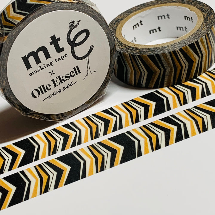 BLACK & GOLDENROD ARROWS Designed by Olle Eksell For MT Washi Tape - 1 Roll