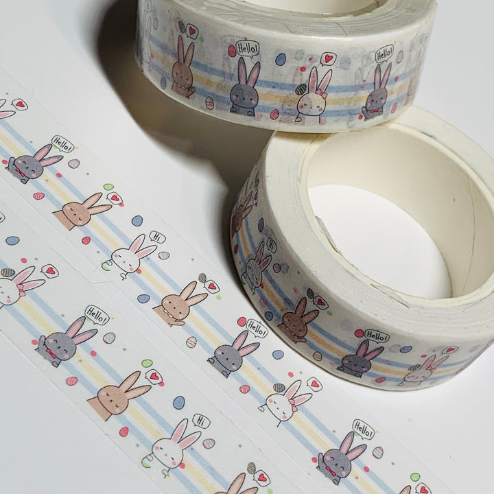 TEXTING TEENAGE EASTER RABBITS Washi Tape - 1 Roll - 15mm x 10m (33 Feet)