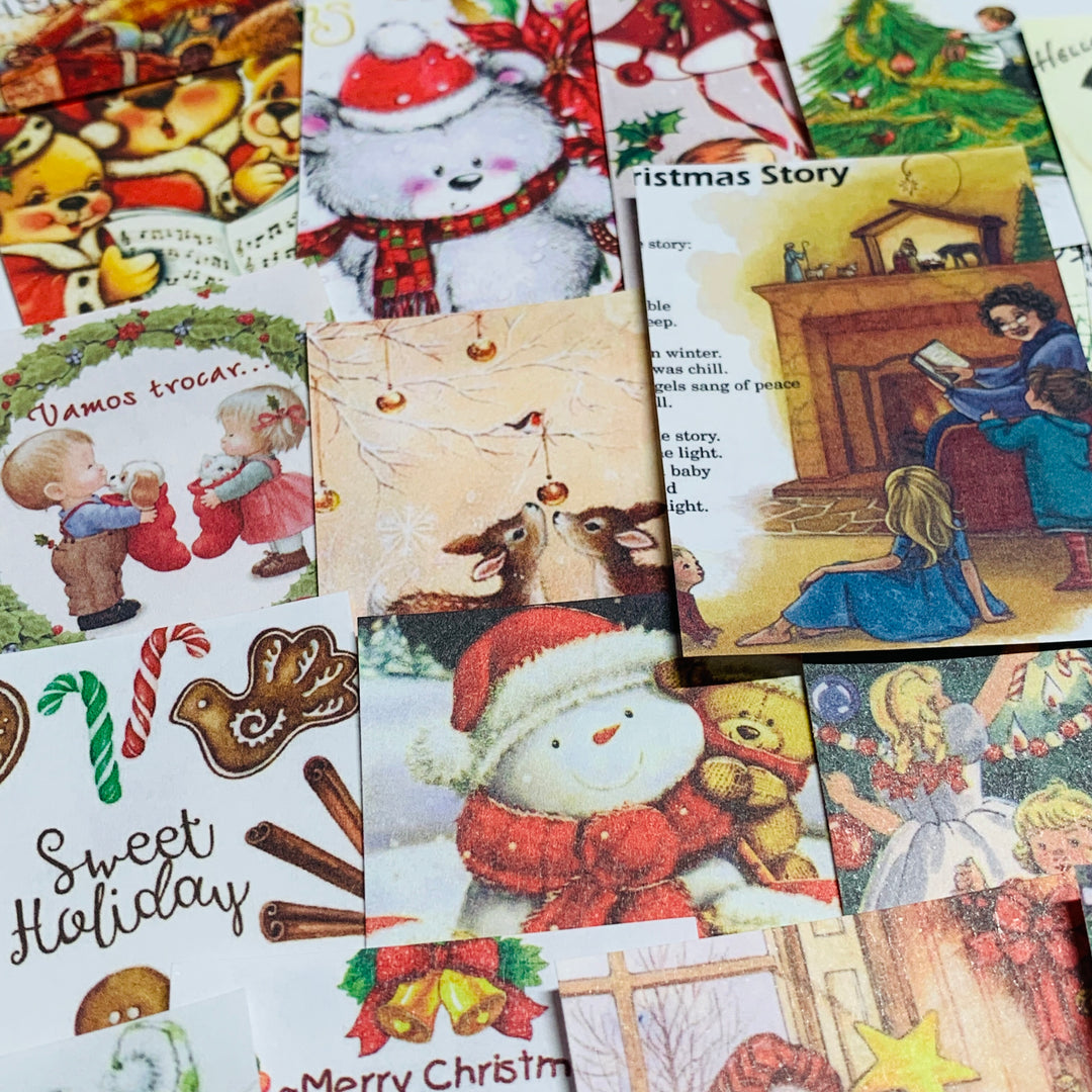 CHRISTMAS STORY MEETING Booklet of Ephemera Sheets ~ 100 Sheets ~ 1.5 x 2.5 Inches