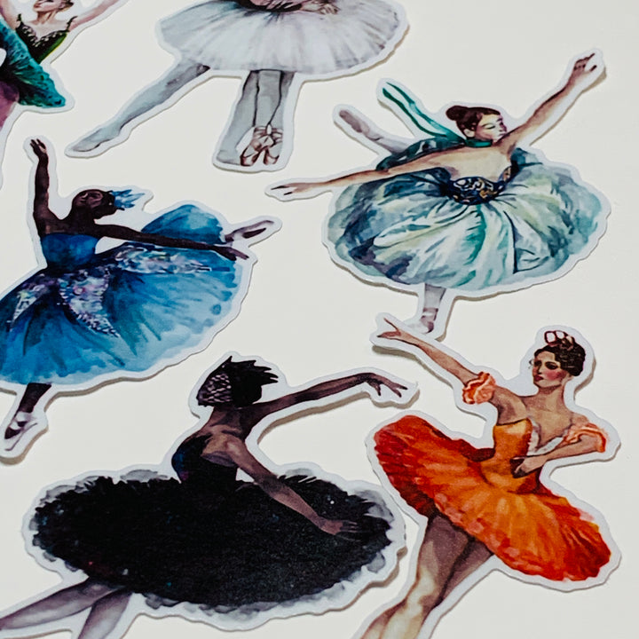 INTERNATIONAL DANCE TROUPE Stickers On Photo Print Paper ~ 15 Stickers ~ 30-50mm