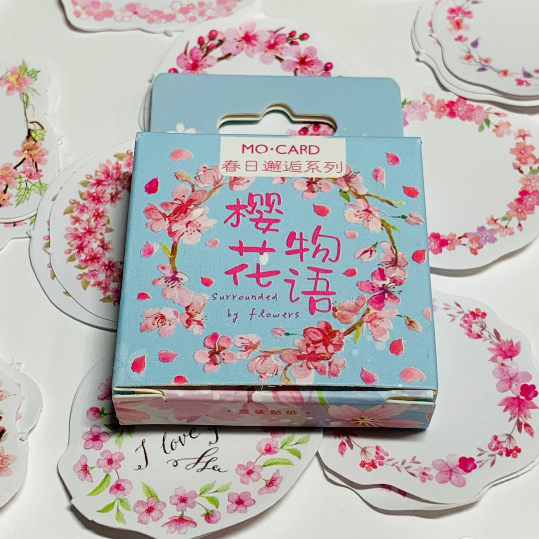 SURROUNDED By FLOWER WREATHS Peelable Stickers  ~ 465Pieces ~ 38mm Each