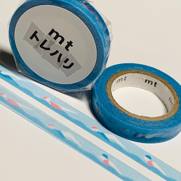 SWIMMING LAPS TRACING PAPER Mt Washi Tape ~ 1 Roll ~ 7mm x 7m (23 Feet)