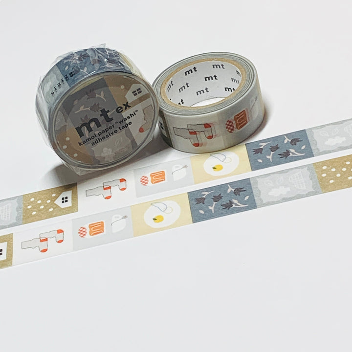 AUTUMN & WINTER MOTIF COLORBLOCK MT Washi Tape ~ 1 Roll ~ 18mm x 7m (23 Feet)