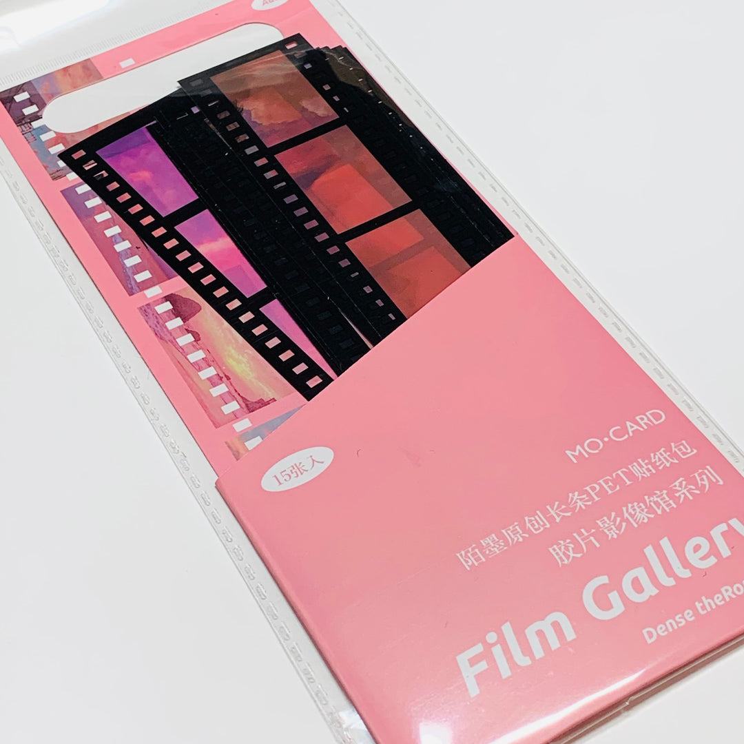 DENSE The ROMANTIC PINKS 35mm Negatives Film Gallery Transparent Stickers  ~ 15 Strips