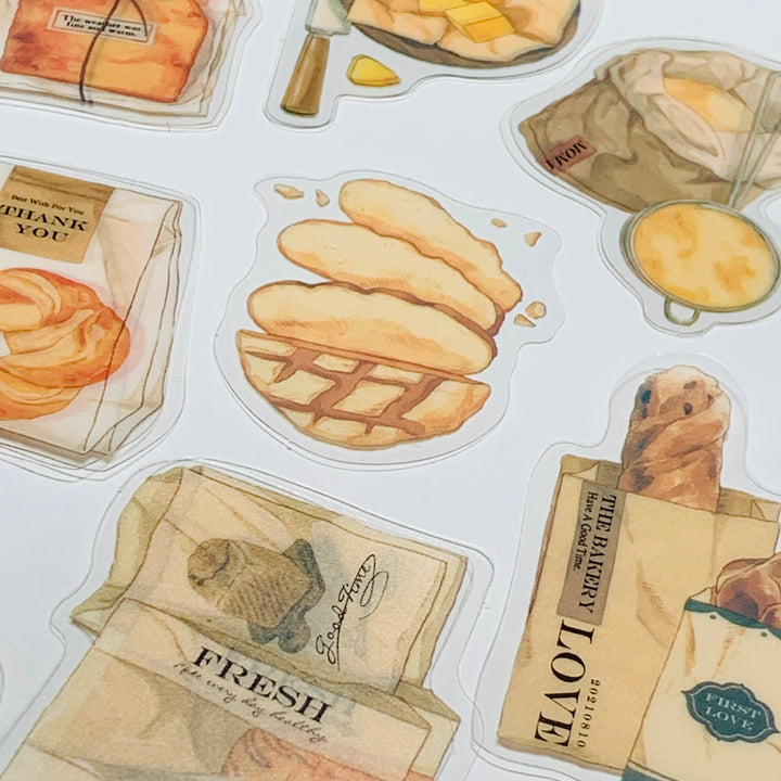 BREAD And PASTRY HOUSE Transparent Peelable Stickers  ~ 40 Pieces ~ 95-120mm Each