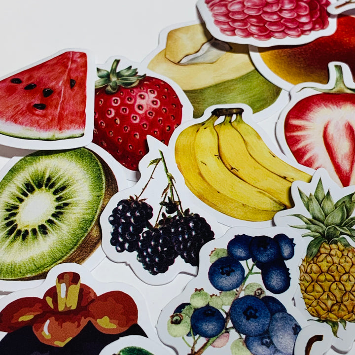 STRAWBERRY FRUIT SALAD Peelable Stickers  ~ 46 Pieces ~ Each Sticker is 40mm