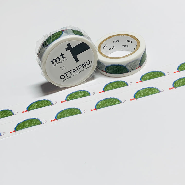 CRAWLING FAT HEDGEHOGS OTTAIPNU Designed By Masaru Suzuki For Mt Washi Tape - 1 Roll - 15mm x 7m (23 Feet)