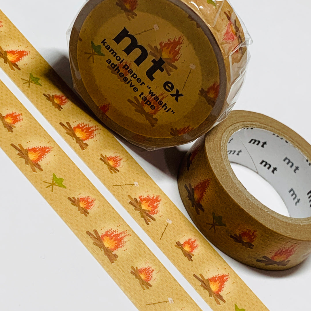 CAMPGROUND BONFIRE MT Autumn Floral Washi Tape ~ 1 Roll ~ 15mm x 7m (23 Feet)