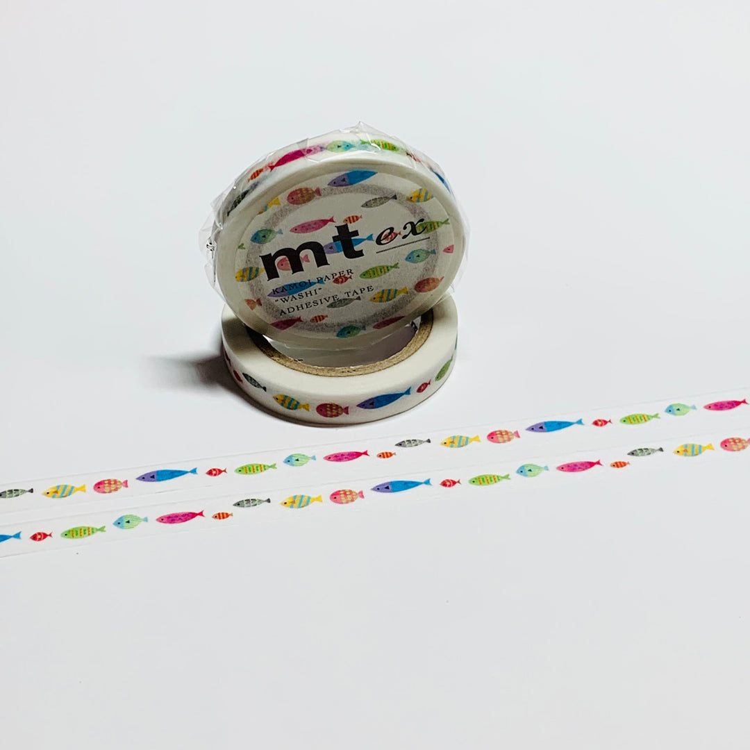 FISH DROP LINE Thin Line Mt Washi Tape ~ 1 Roll ~ 7mm x 7m (23 Feet)