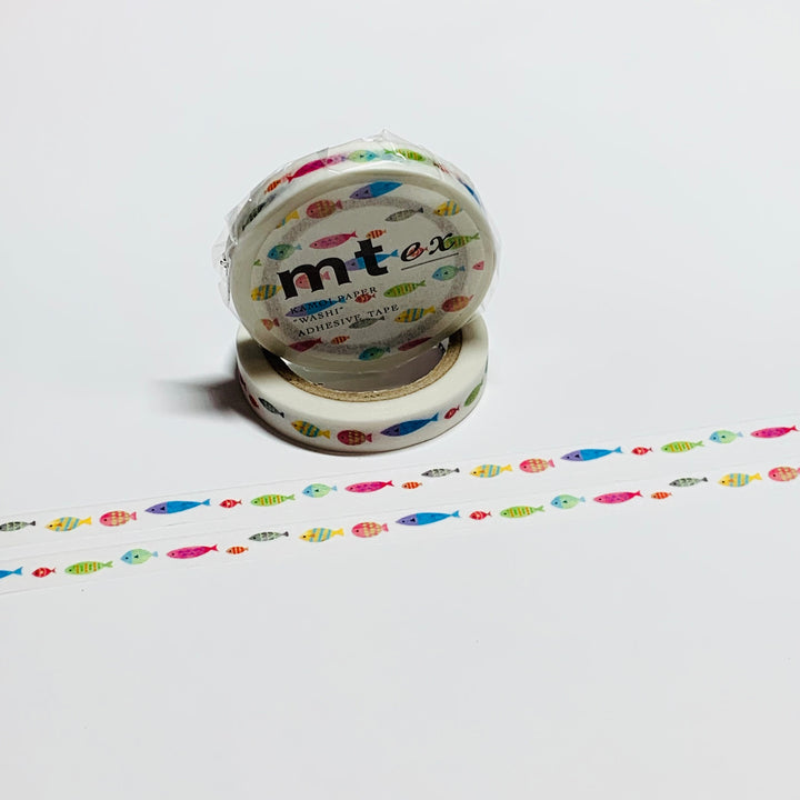 FISH DROP LINE Thin Line Mt Washi Tape ~ 1 Roll ~ 7mm x 7m (23 Feet)
