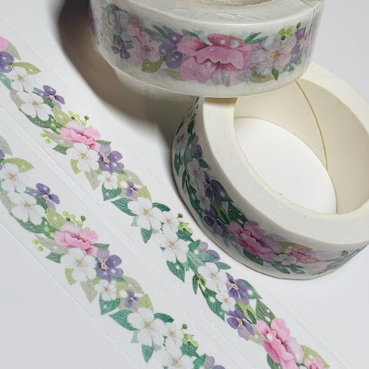 EASTER SUNDAY FLORAL GARLAND Washi Tape ~ 1 Roll ~ 15mm x 10m (33 Feet)