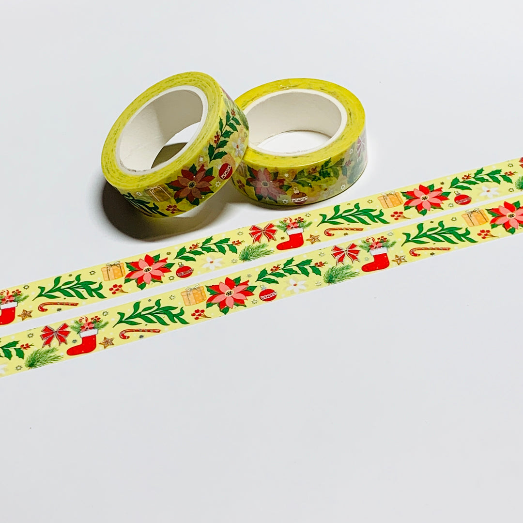 A FEW Of My FAVORITE CHRISTMAS THINGS Silver Foil Washi Tape ~ 1 Roll ~ 15mm x 10m (33 Feet)