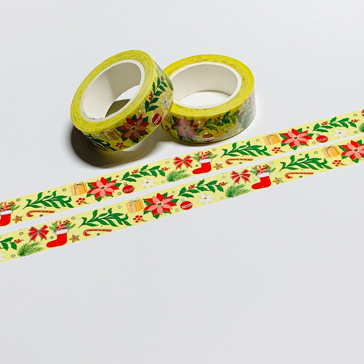 A FEW Of My FAVORITE CHRISTMAS THINGS Silver Foil Washi Tape ~ 1 Roll ~ 15mm x 10m (33 Feet)