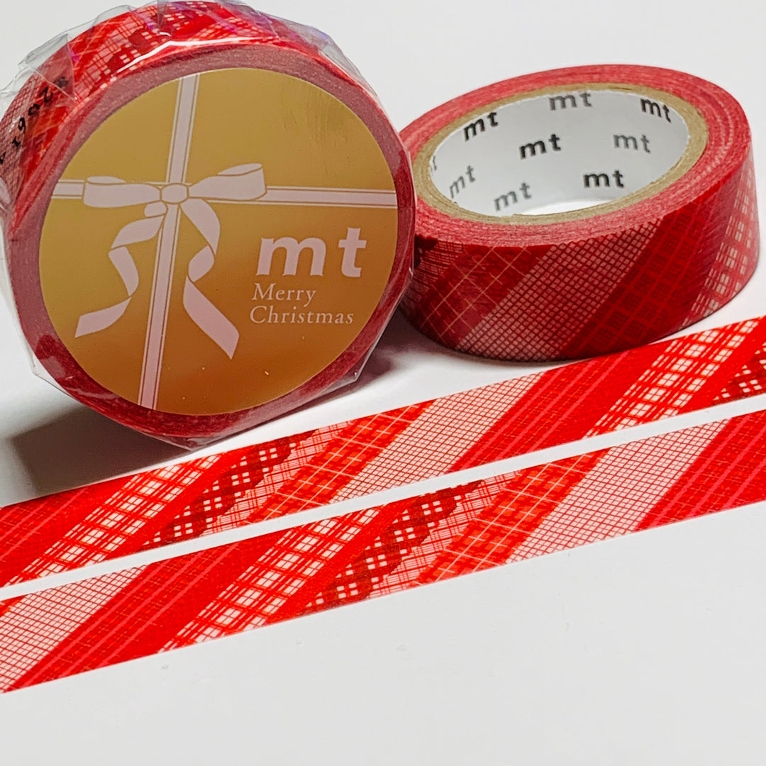 RED WRAPPING PAPER CHRISTMAS MT Washi Tape ~ 1 Roll ~ 15mm x 7m (23 Feet)