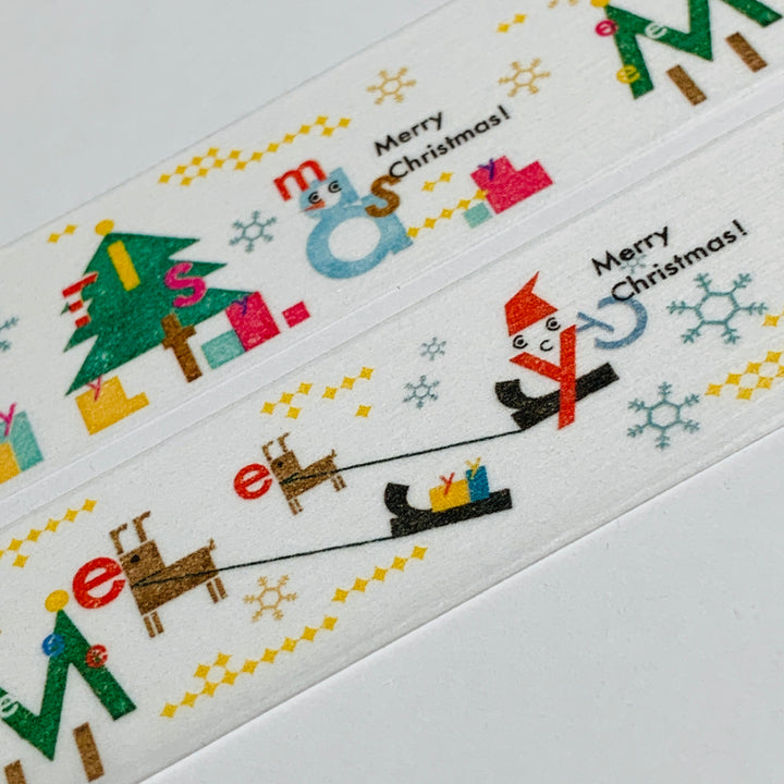 EMBROIDERY TYPE CHRISTMAS MT Washi Tape ~ 1 Roll ~ 23mm x 7m (23 Feet)