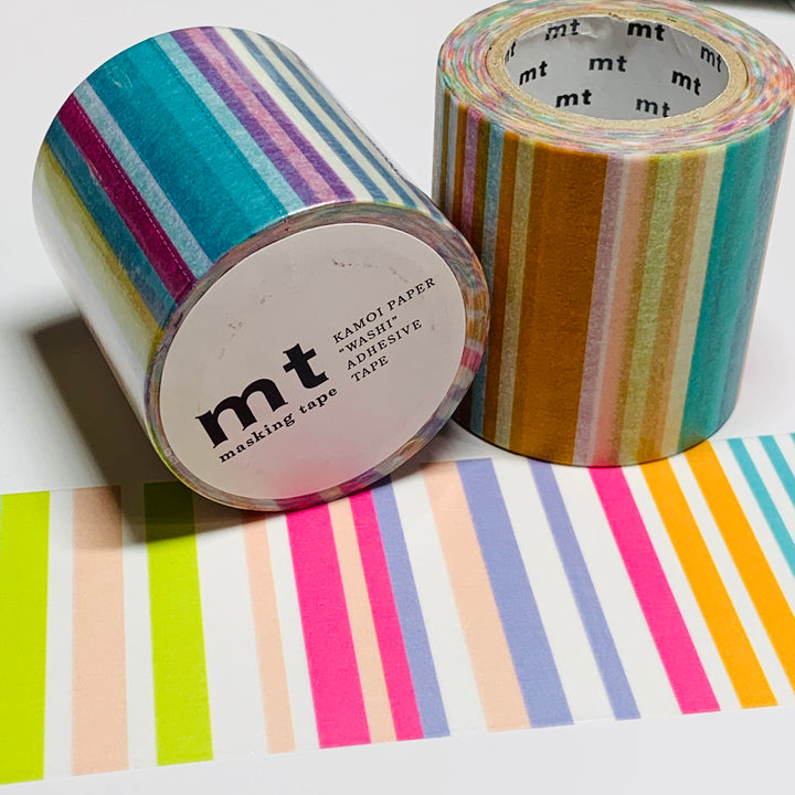 MT CASA MULTI BORDER PASTEL STRIPE Tape For Interior Design - 1 Roll