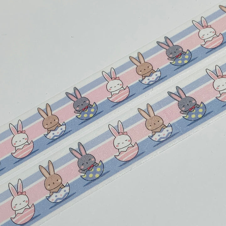 PREPPY BUNNIES In A HALF SHELL Washi Tape - 1 Roll - 15mm x 10m (33 Feet)