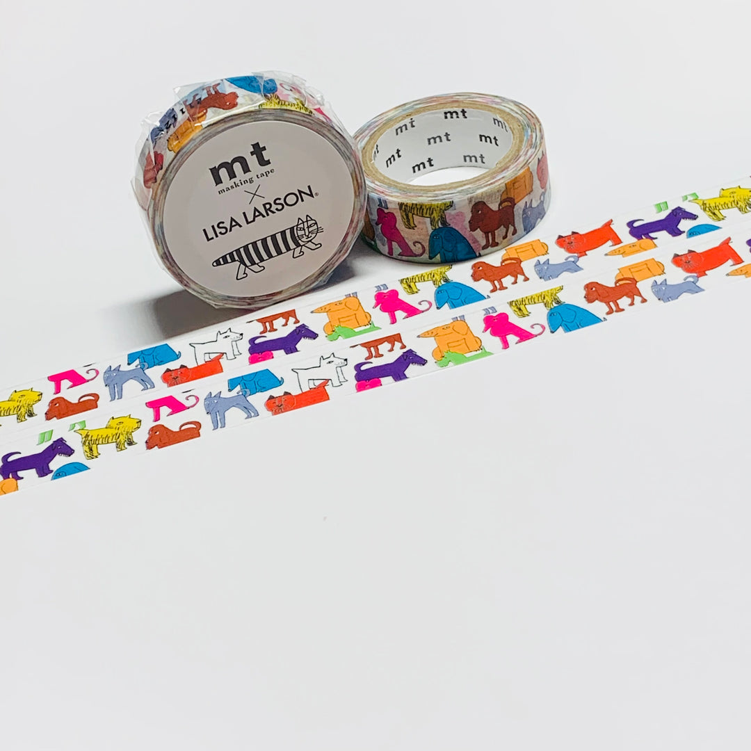 COLORFUL DOGS By LISA Larson MT Washi Tape - 1 Roll