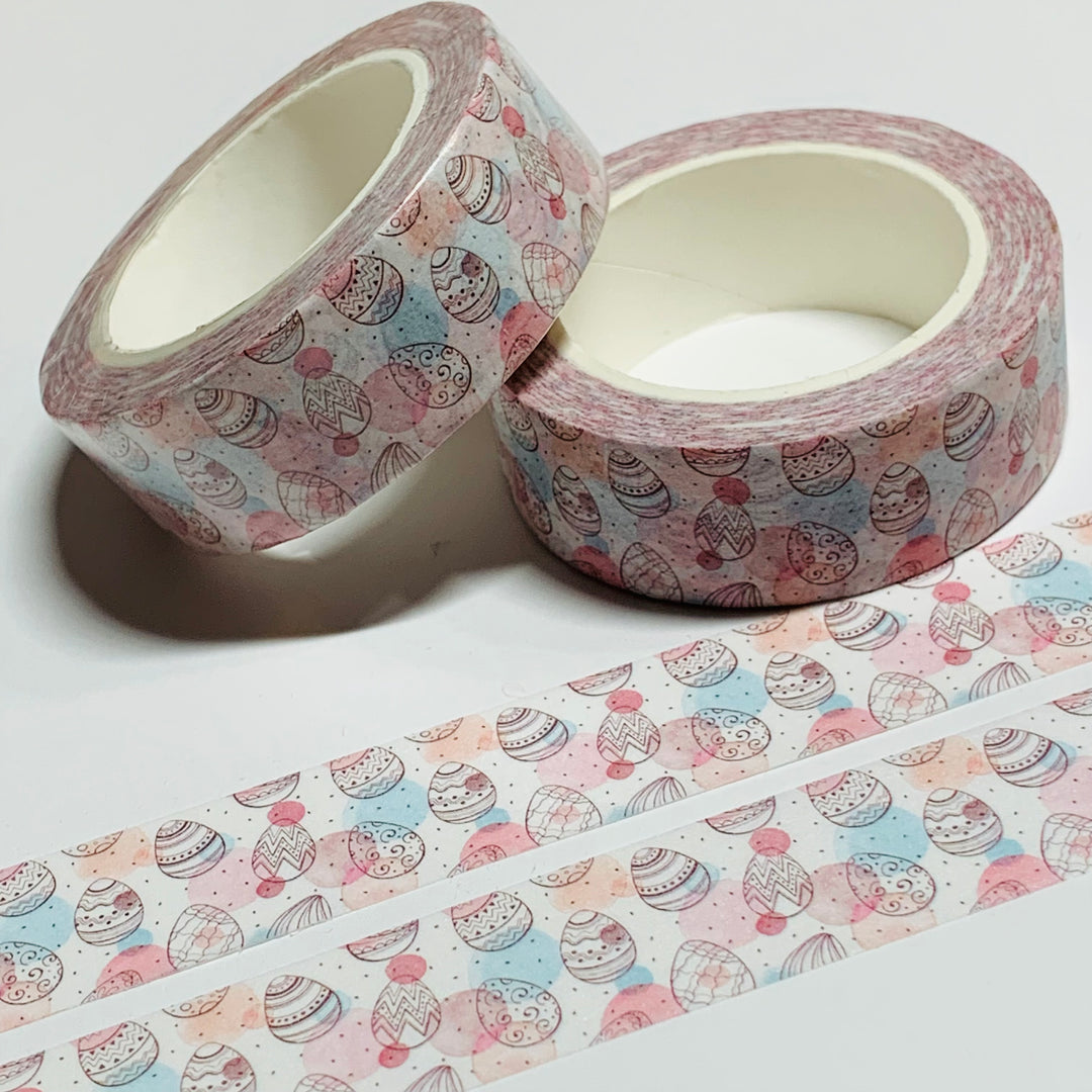 DOUBLE EXPOSER EASTER EGGS Washi Tape - 1 Roll - 15mm x 10m (33 Feet)