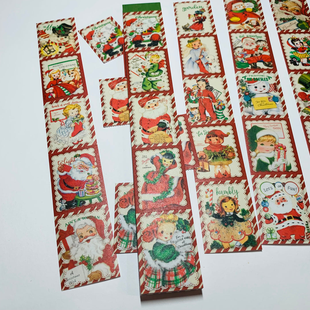 RETRO CHRISTMAS MEMORIES Ticket Sticker Sheets ~ 1 Stack ~ 150 Stickers in 30 Designs