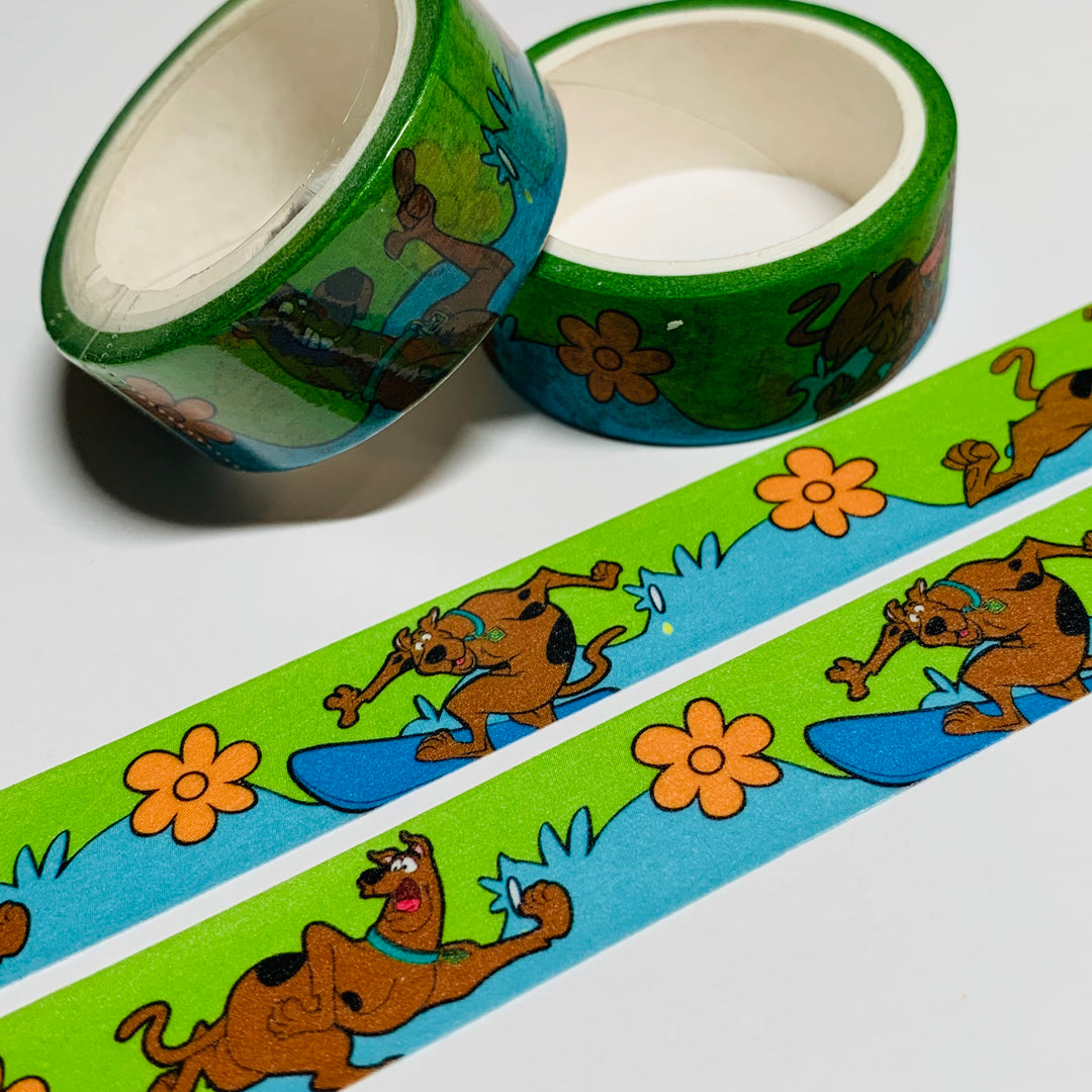 EVERYDAY LIFE Of A SATURDAY Morning Cartoon Dog Washi Tape ~ 1 Roll ~ 15mm x 5m (16 Feet)