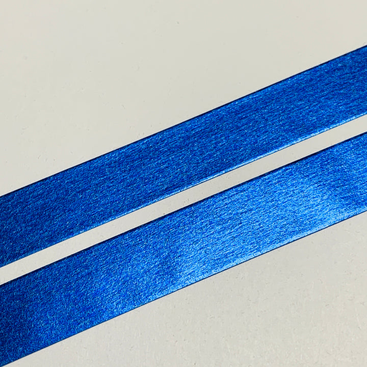 ROYAL BLUE METALLIC FOIL Solid MT Washi Tape - 1 Roll - 15mm x 7m (23 Feet)