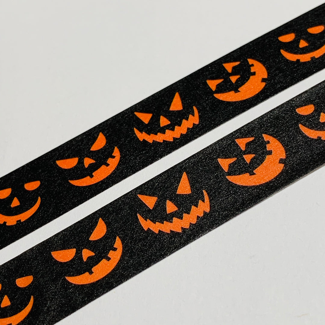 EVIL GLOWING ORANGE Jack-o-Lanterns Amanda Mischell Washi Tape ~ 1 Roll ~ 15mm x 10m (33 Feet)