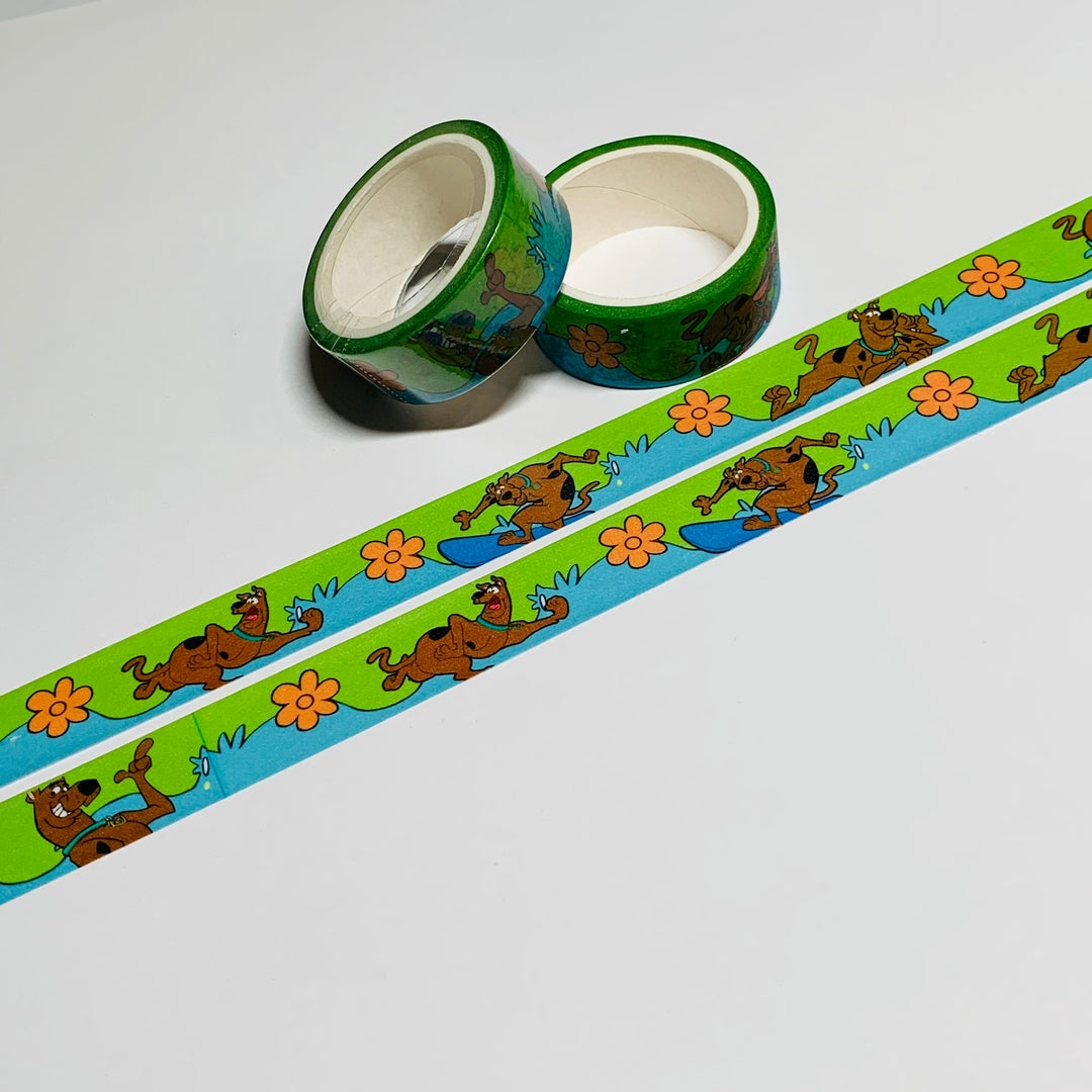 EVERYDAY LIFE Of A SATURDAY Morning Cartoon Dog Washi Tape ~ 1 Roll ~ 15mm x 5m (16 Feet)