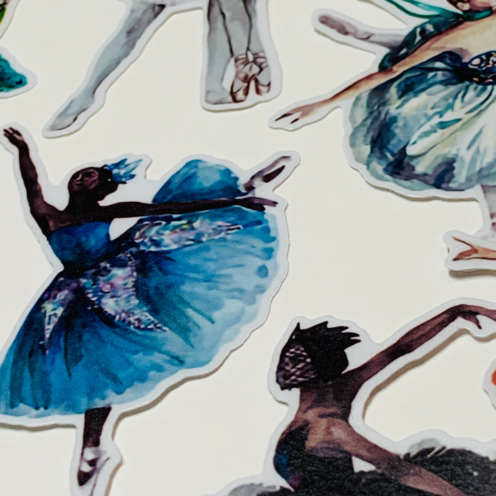 INTERNATIONAL DANCE TROUPE Stickers On Photo Print Paper ~ 15 Stickers ~ 30-50mm