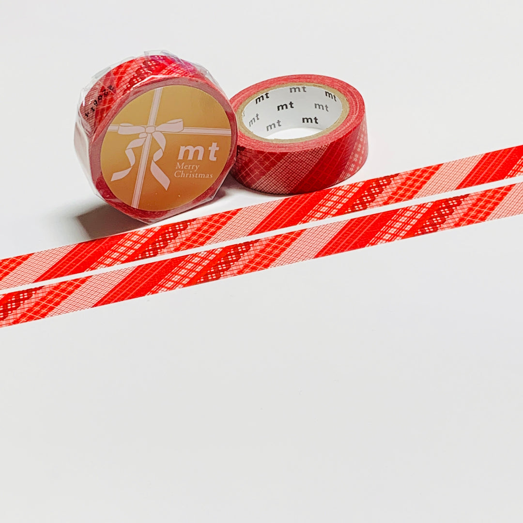 RED WRAPPING PAPER CHRISTMAS MT Washi Tape ~ 1 Roll ~ 15mm x 7m (23 Feet)