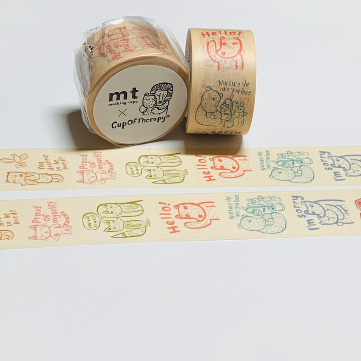 CUP Of THERAPY MESSAGES By MATTI Pikkujamsa Mt Washi Tape ~ 1 Roll ~ 25mm x 7m (23 Feet)